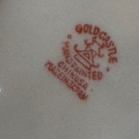 Vintage Orange Lusterwear Hand painted Japanese Ceramic Basket  Floral - Picture 9 of 10